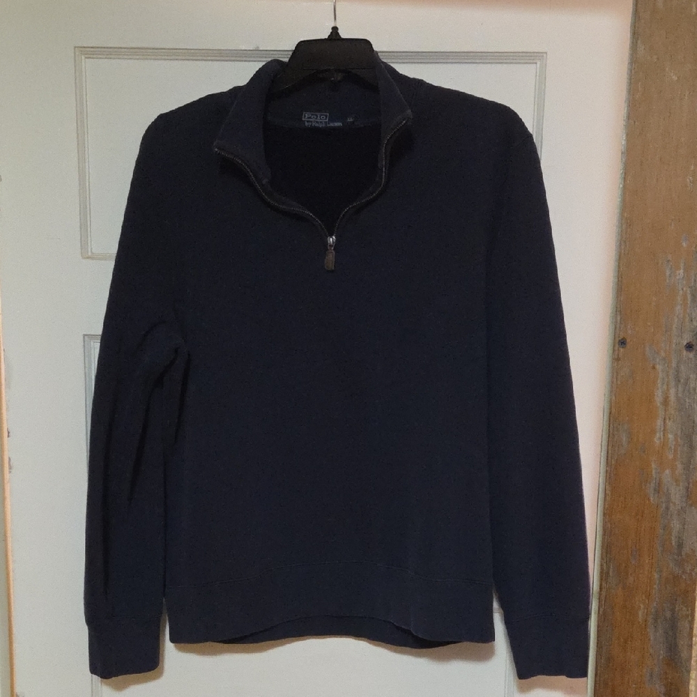 Ralph Lauren Men's Navy Quarter-zip Sweatshirt